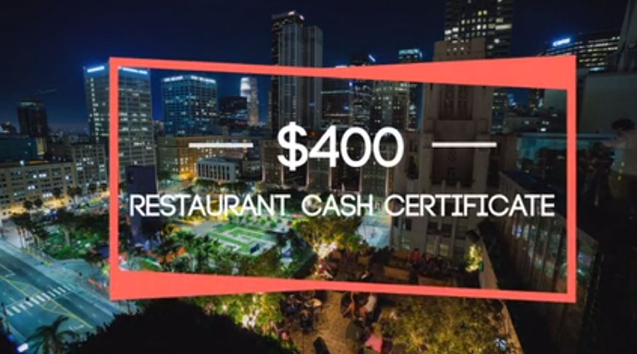 $400 RESTAURANT CERTIFICATE