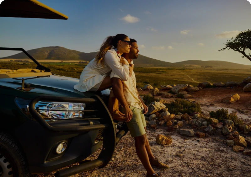 Relaxing on a safari adventure